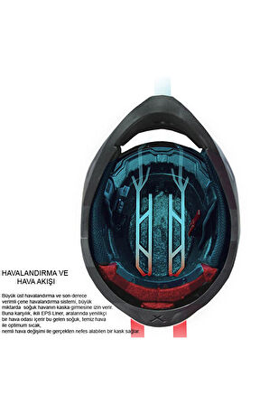 NEXX SX.100 SKYWAY GRİ-KIRMIZI KASK