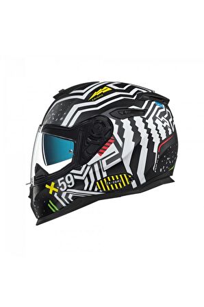 NEXX SX.100 ENIGMA MAT SİYAH-BEYAZ KASK