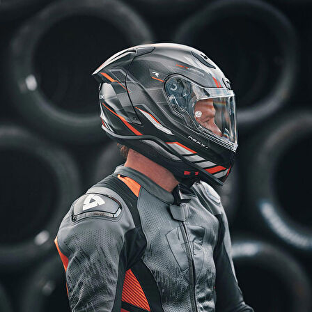 NEXX X.R3R PRECISION MAT SİYAH-KIRMIZI KASK