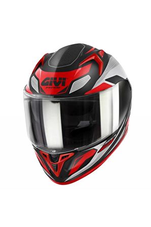 GIVI 50.8 BRAVE MAT SİYAH-TITANIUM-KIRMIZI KASK