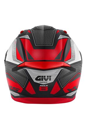 GIVI 50.8 BRAVE MAT SİYAH-TITANIUM-KIRMIZI KASK