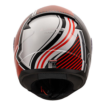 LS2 RAPID 2 EXTRA BEYAZ-KIRMIZI KASK