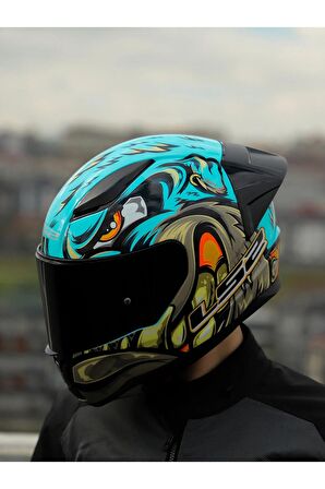 LS2RAPID 2 RACE NEO MAVİ-MOR KASK
