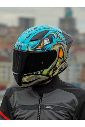 LS2RAPID 2 RACE NEO MAVİ-MOR KASK
