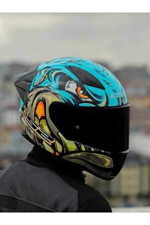 LS2RAPID 2 RACE NEO MAVİ-MOR KASK