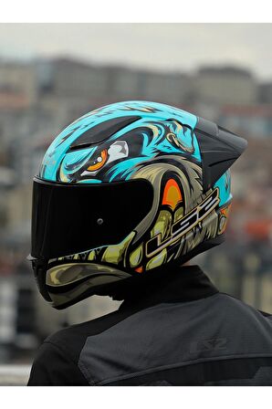 LS2RAPID 2 RACE NEO MAVİ-MOR KASK