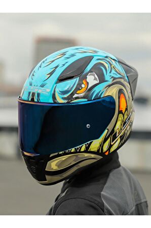 LS2 RAPID 2 RACE NEO MAVİ-MOR KASK