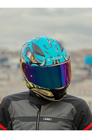 LS2 RAPID 2 RACE NEO MAVİ-MOR KASK
