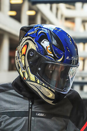 RAPID 2 SPOX MAVİ-GRİ KASK +SPOILER