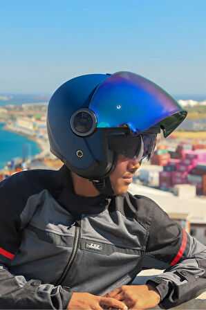 CLASSY MAT NAVY MAVİ KASK