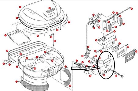 GIVI Z368N ÇANTA KİLİT MEKANİZMA KAPAK ALT E52