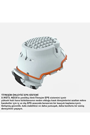 X.wst 3 Fluence Mat Siyah-gri Kask