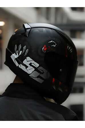 Rapid 2 Clawn Mat Siyah-gri-kırmızı Kask