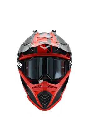 Charger Goggles Motokros Gözlük (IRIDIUM CAMLI) Siyah