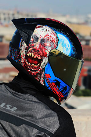 RAPID 2 RACE ZOMBIE SİYAH-KIRMIZI KASK