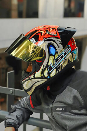RAPID 2 RACE SPOX KIRMIZI-GRİ KASK