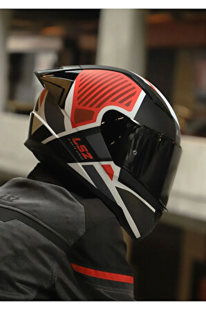 RAPID 2 RACE GRID MAT BEYAZ-KIRMIZI KASK