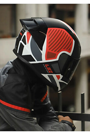 RAPID 2 RACE GRID MAT BEYAZ-KIRMIZI KASK