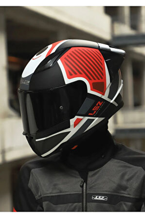 RAPID 2 RACE GRID MAT BEYAZ-KIRMIZI KASK