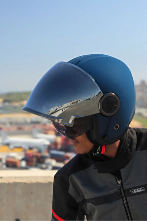 CLASSY MAT NAVY MAVİ KASK