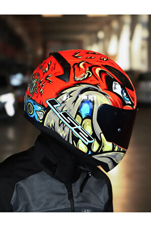 RAPID 2 SPOX KIRMIZI-GRİ KASK