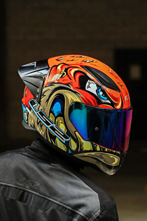 RAPID 2 RACE SPOX KIRMIZI-GRİ KASK