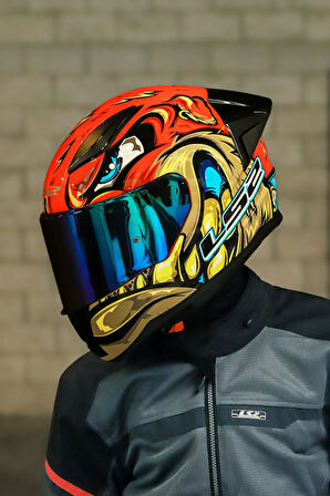 RAPID 2 RACE SPOX KIRMIZI-GRİ KASK