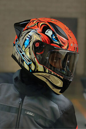 RAPID 2 RACE SPOX KIRMIZI-GRİ KASK
