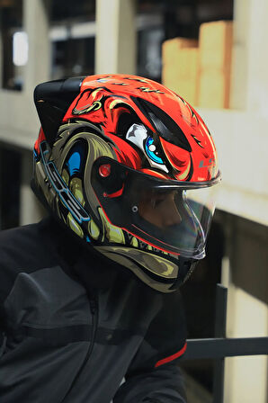 RAPID 2 RACE SPOX KIRMIZI-GRİ KASK