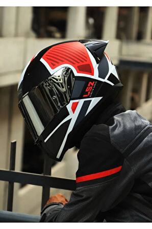 RAPID 2 RACE GRID MAT BEYAZ-KIRMIZI KASK