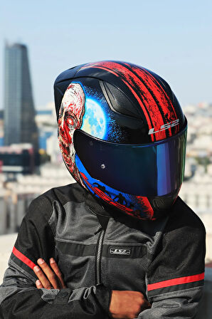 RAPID 2 RACE ZOMBIE SİYAH-KIRMIZI KASK