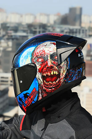RAPID 2 RACE ZOMBIE SİYAH-KIRMIZI KASK