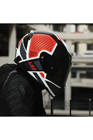 RAPID 2 GRID MAT BEYAZ-KIRMIZI KASK