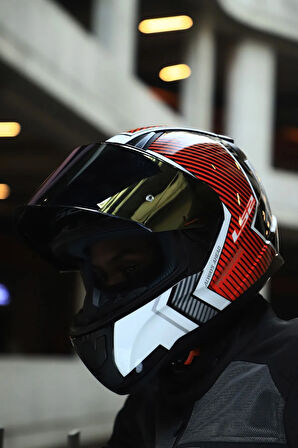 RAPID 2 EXTRA BEYAZ-KIRMIZI KASK