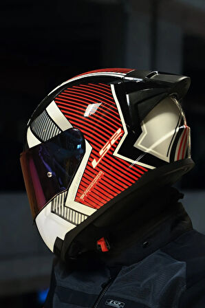 RAPID 2 Race EXTRA BEYAZ-KIRMIZI KASK