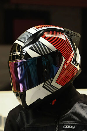 RAPID 2 Race EXTRA BEYAZ-KIRMIZI KASK