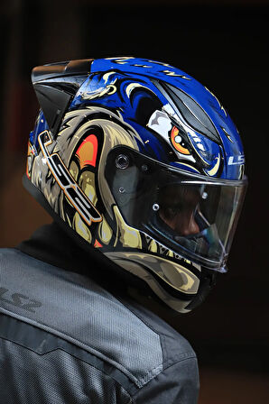 RAPID 2 RACE SPOX MAVİ-GRİ KASK