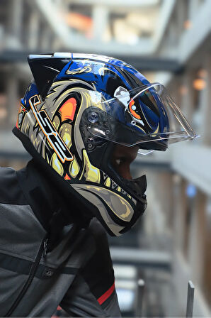 RAPID 2 RACE SPOX MAVİ-GRİ KASK