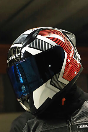RAPID 2 Race EXTRA BEYAZ-KIRMIZI KASK