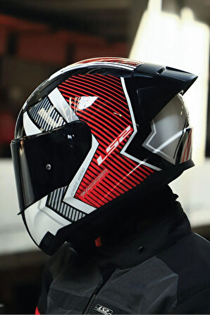 RAPID 2 Race EXTRA BEYAZ-KIRMIZI KASK
