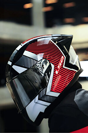 RAPID 2 Race EXTRA BEYAZ-KIRMIZI KASK