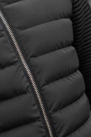 Erkek Kol Örme Şişme Mont