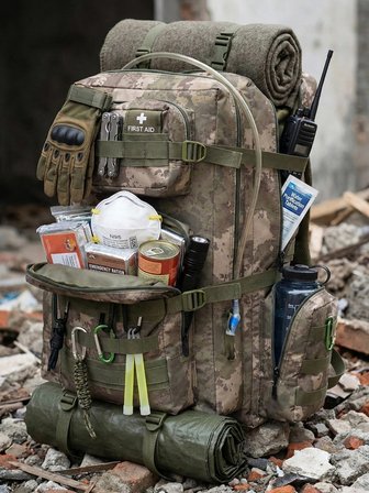 MOX Tactical 75+10 Litre Profesyonel Dağcılık & Taktik Sırt Çantası Acil Durum Çantası