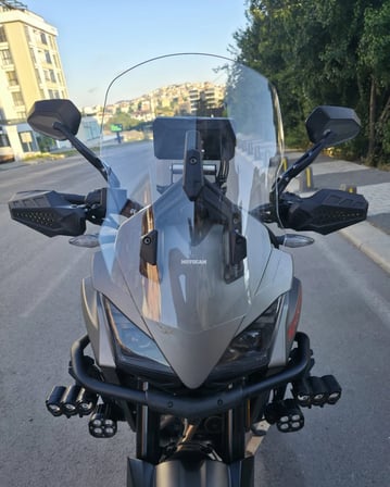 MOTOCAM Moto Morini X-Cape 650  Ön Cam 2019-2026 Model 48cm Şeffaf Renkli 4mm UZUN