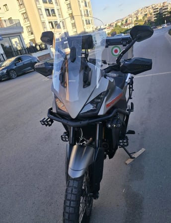 MOTOCAM Moto Morini X-Cape 650  Ön Cam 2019-2026 Model 48cm Şeffaf Renkli 4mm UZUN