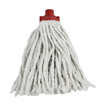 Elmop P02 Pamuklu Beyaz Islak Mop - Paspas Ucu - Vidalı Standart Yedek Mop Püskül - 1 Adet