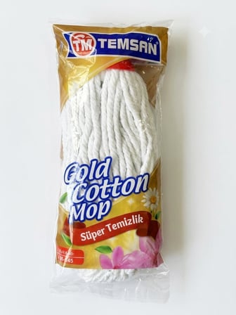 Temsan Gold Cotton Pamuklu Püskül Yedek Havlu Mop / Islak Mop / Paspas Ucu Başlığı - 10 Adet 