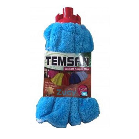 Temsan Wellsoft Yedek Havlu Mop / Islak Mop / Paspas Ucu Başlığı - 10 Adet 