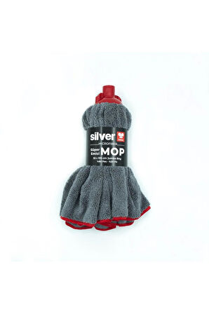 Silver Home Mikrofiber Jumbo Boy Islak Mop - 105x55 Cm. - Yedek Mop Paspas Ucu Başlığı - 1 Adet