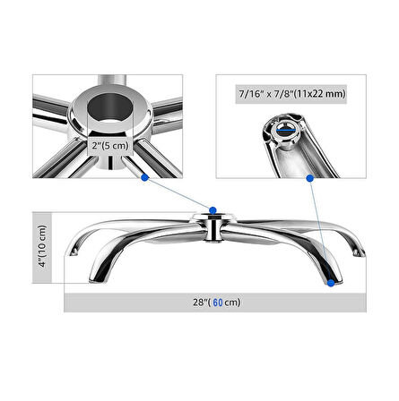Oyuncu Koltuğu Ayağı Ofis Koltuğu Ayağı Çalışma Koltuğu Ayağı Metal Ayak